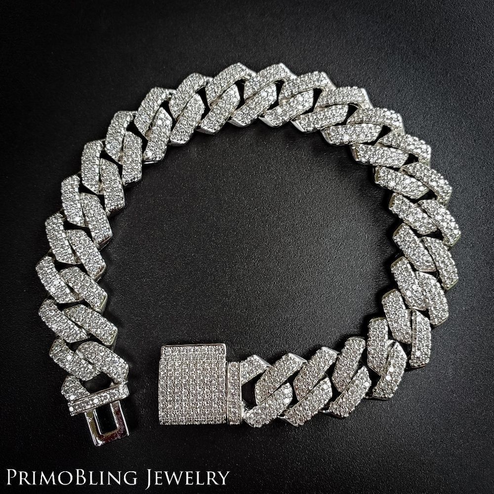 Diamond Prong Cuban Link Bracelet